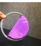 Elegant Rhinestone Circle Evening Clutch