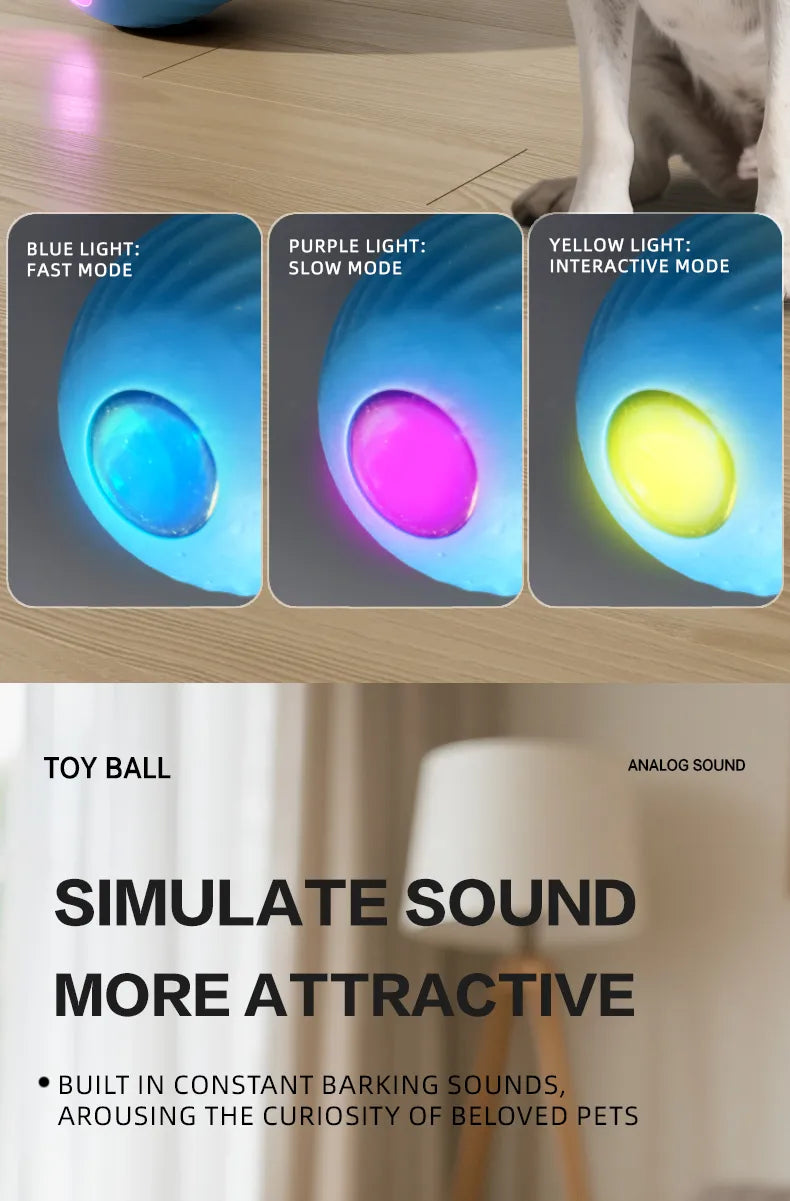 Automatic Moving Ball for Dogs & Cats - USB Rechargeable