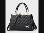 Crossbody shoulder bag with bow
